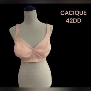 WOMENS BRA CACIQUE SIZE 42DD IN PEACH NEVER WORN